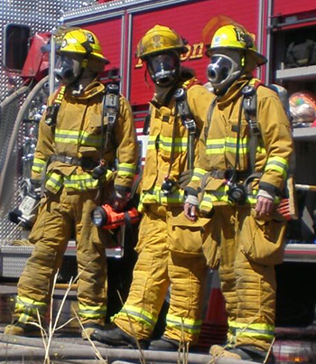 firefighters in full gear